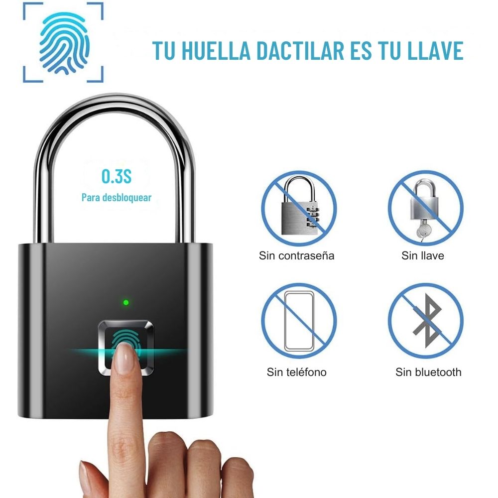 Miniatura 5 de CANDADO INTELIGENTE CON HUELLA DACTILAR